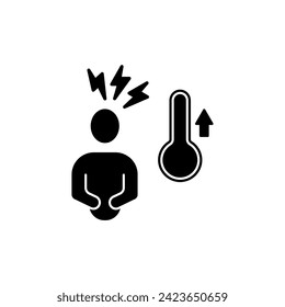 fever concept line icon. Simple element illustration. fever concept outline symbol design.