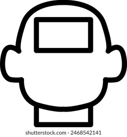 Fever cooling patch hygiene icon with black outline style. sick, forehead, care, temperature, patch, home, fever. Vector Illustration
