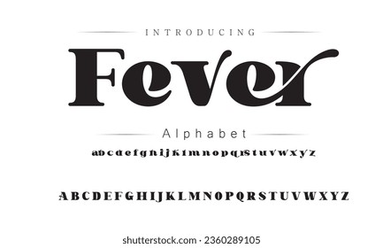 Fever Font. Alphabet. Script. Typeface. Label .Vintage typeface. For labels and different type designs