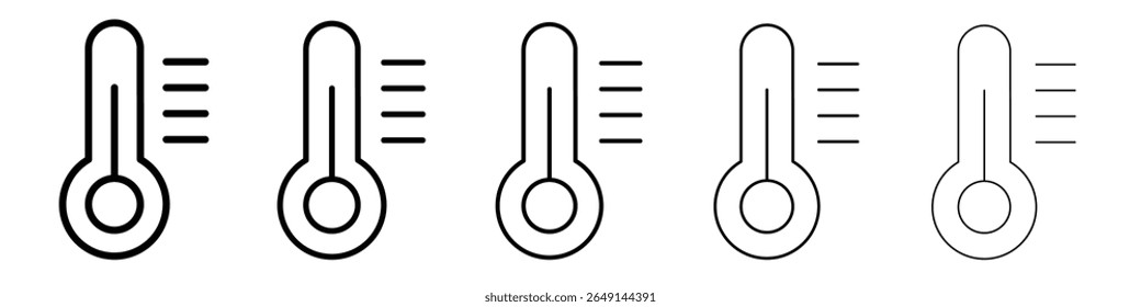Fever, high temperature icon set
