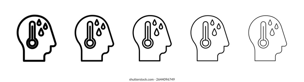 Fever icon concept. graphic design, logo, Web, UI.