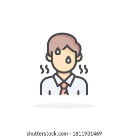 Fever icon in filled outline style. For your design, logo. Vector illustration.