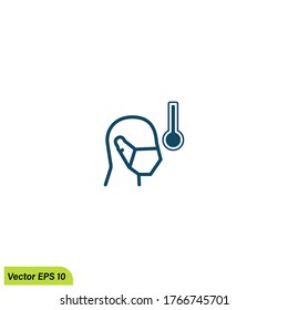 fever icon illustration symbol simple design element logo template