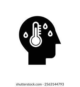 Fever icon Isolated flat vector in outline