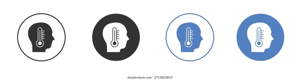Ícono de fiebre simple Vector minimalista EPS