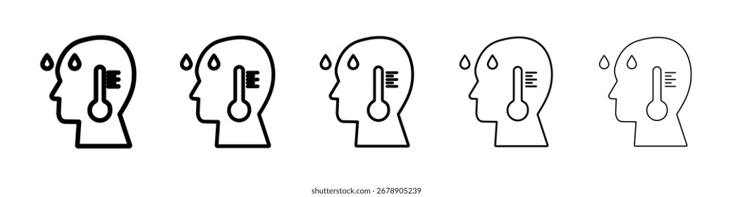Ilustración de Arte vectorial de icono de fiebre