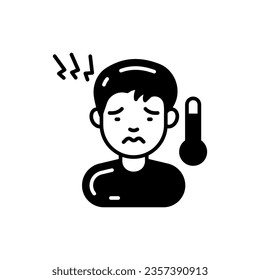 Fever icon in vector. Illustration