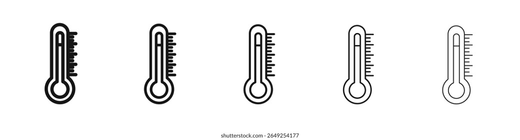 Fever icon vector outline set illustration sign