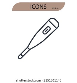 Fever icons  symbol vector elements for infographic web