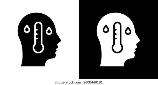 Fever icons vectors set in solid style.