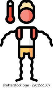 fever isolated design element stock illustration. Vector on a white background