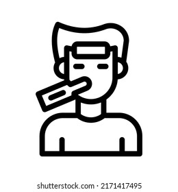 fever line icon illustration vector graphic