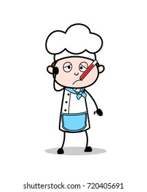 Fever Temperature in Chef Mouth Vector Concept