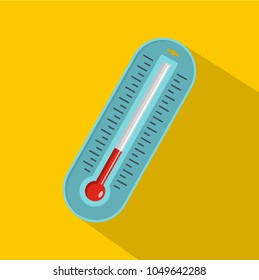Fever thermometer icon. Flat illustration of fever thermometer vector icon for web