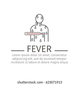 Fever. Vector icon for web graphic.