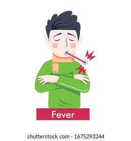 Fever Vector Illustration corona disase