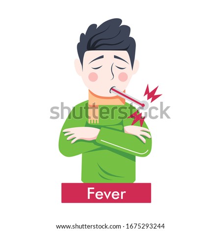 Fever Vector Illustration corona disase