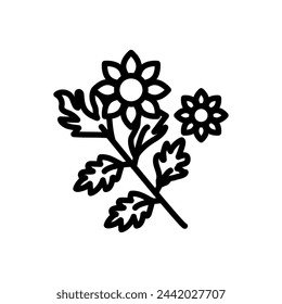 Feverfew icon in vector. Logotype
