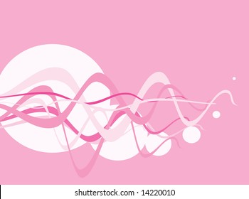 few abstract interweaved pink curves
