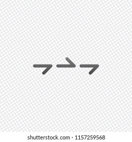 Few arrows, same direction. Linear, thin outline. On grid background