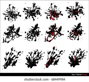 few black smudge pattern