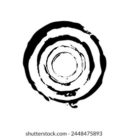 Few circle ink stamp. Circle stain. Abstract circle