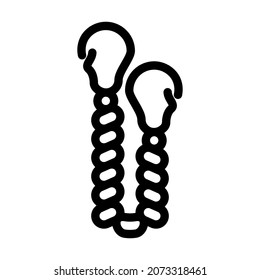 few clips and lanyards line icon vector. few clips and lanyards sign. isolated contour symbol black illustration