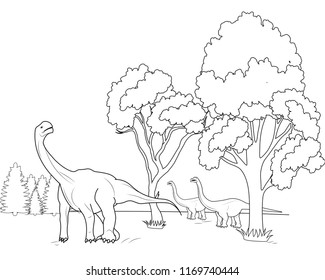 Few giant dinosaur walking slowly fun education learning