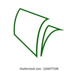 A few paper pages icon isolated on white