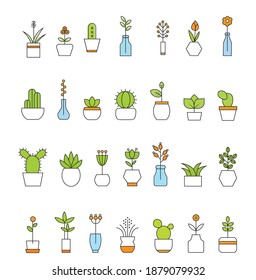 a few simple digital drawed plant 