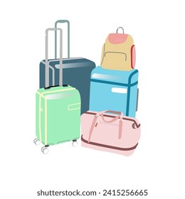 a few suitcase for travel or holiday