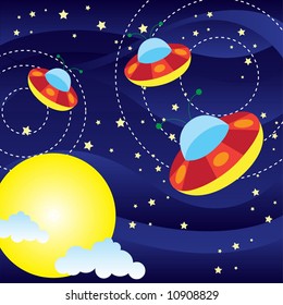 a few ufo are flying