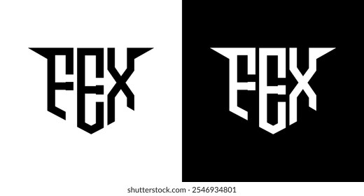 FEX letter logo design with white background in illustrator, vector logo modern alphabet font overlap style, calligraphy designs for logo, Poster, Invitation, etc.