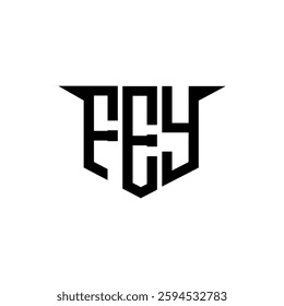 FEY letter logo design with white background in illustrator, vector logo modern alphabet font overlap style, calligraphy designs for logo, Poster, Invitation, etc.