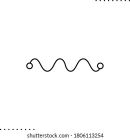 Icono del vector del diagrama de Feynman en el contorno