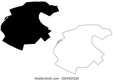 Fez City (Kingdom of Morocco, Fes-Meknes Region) map vector illustration, scribble sketch City of Fes map