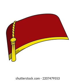 Fez Hat. Accessory for your nft collection. Vector illustration 
