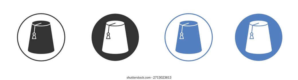 Ícone de chapéu Fez minimalista simples Vetor EPS