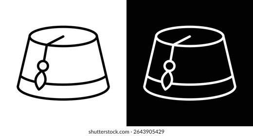 Conceito de símbolo de ícone de chapéu Fez para design gráfico, Site, UI. EPS