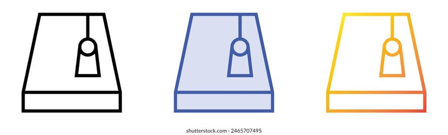 fez icon. Linear, Blue Fill and Gradient Style Design Isolated On White Background