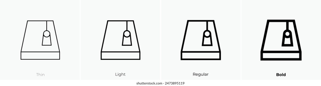 fez icon. Thin, Light Regular And Bold style design isolated on white background