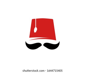 Fez icon, Turkish Hat Logo vector template element