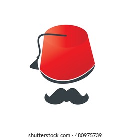 Fez Logo Vector Illustration. Turkish Hat Design