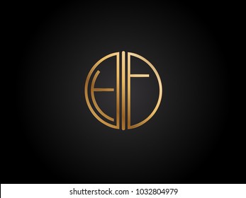 FF circle shape gold color design