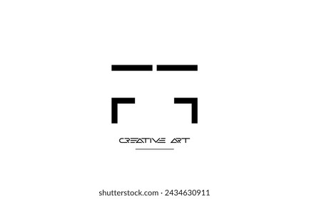 Monograma del logotipo de las letras abstractas FF, F