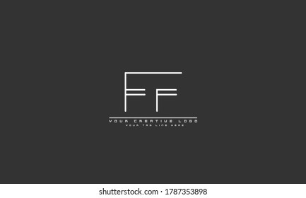 FF F abstract vector logo monogram template