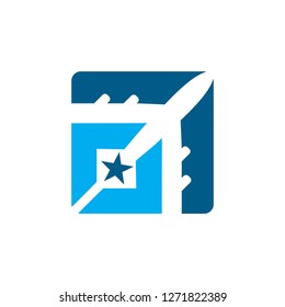 FF INITIAL AIRPLANE icon travel plane