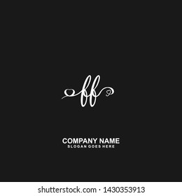 FF Initial handwriting logo vector