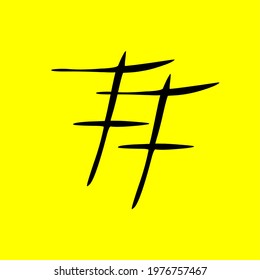 FF initial handwritten logo for identity