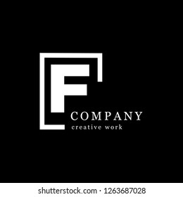 FF initial letter logo design